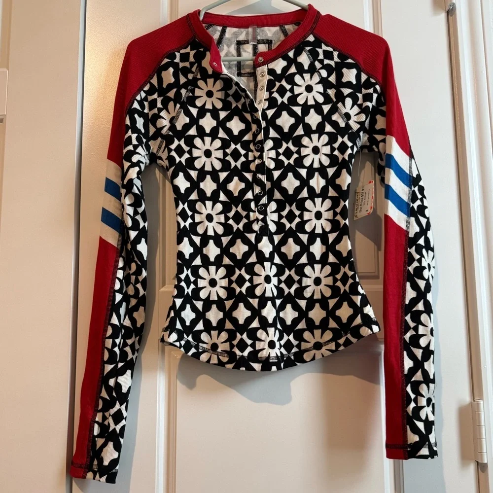 NWT FP Movement Cotton Henley Small - Picture 1 of 2